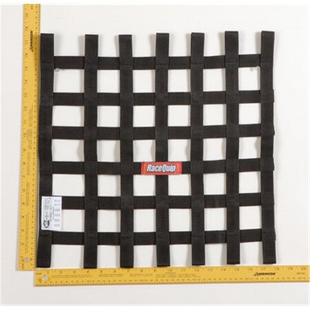 Racequip 726003 18 x 18 in. SFI Black Ribbon Net RQP-726003